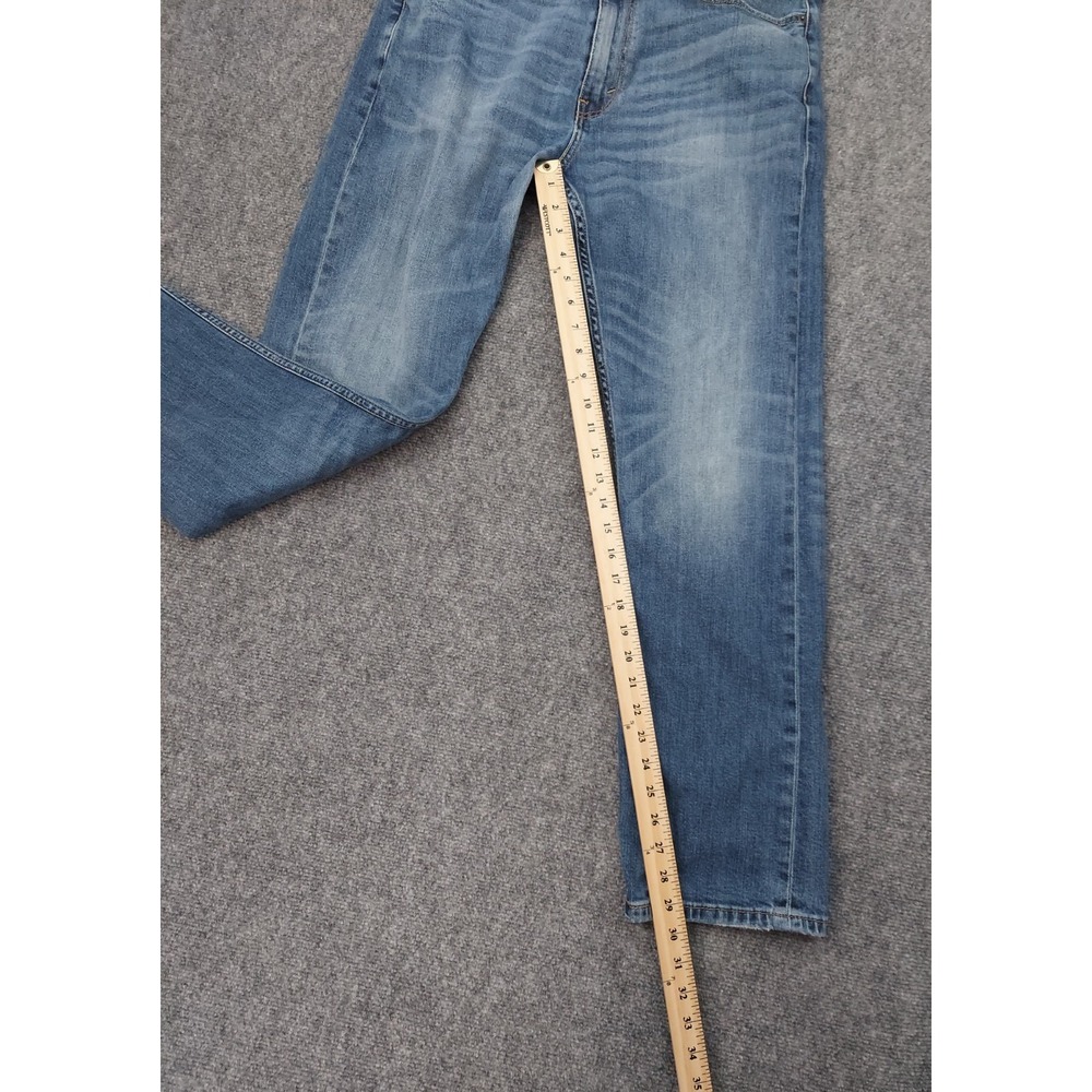 Levis 513 Jeans Mens 34x30 Blue Whiskered Slim Straight Denim Preppy Stretch - Picture 4 of 13